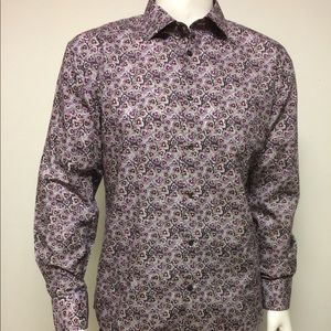 Tallia purple floral shirt sized XL 17 1/2